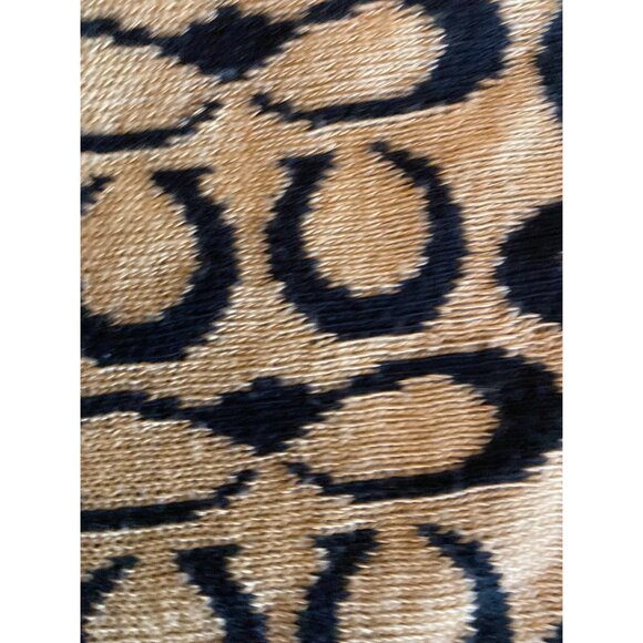 Black & Tan C Logo Signature Horsebit Print Knit Scarf - Picture 3 of 5